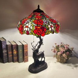 Bordlampe i Tiffany-Stil...