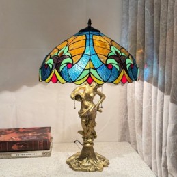 Bordlampe i Tiffany-Stil...