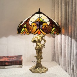 Bordlampe i Tiffany-Stil...