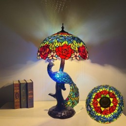 Bordlampe i Tiffany-Stil...