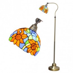 Gulvlampe i Tiffany-Stil...