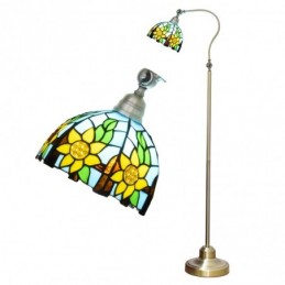 Gulvlampe i Tiffany-Stil...