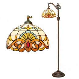 Gulvlampe i Tiffany-Stil...