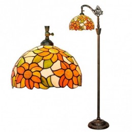 Gulvlampe i Tiffany-Stil...