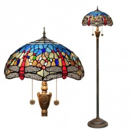 Gulvlampe i Tiffany-Stil...