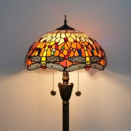 Gulvlampe i Tiffany-Stil...