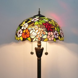 Gulvlampe i Tiffany-Stil...