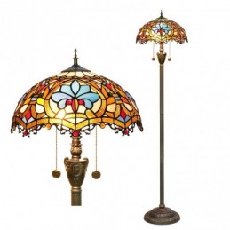 Gulvlampe i Tiffany-Stil...