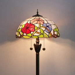 Gulvlampe i Tiffany-Stil...