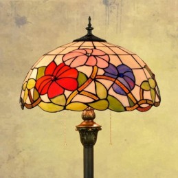 Gulvlampe i Tiffany-Stil...
