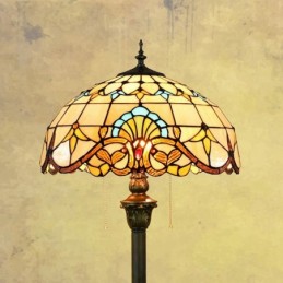 Gulvlampe i Tiffany-Stil...
