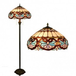 Gulvlampe i Tiffany-Stil...