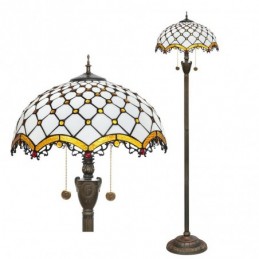 Gulvlampe i Tiffany-Stil...