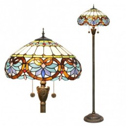 Gulvlampe i Tiffany-Stil...