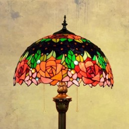 Gulvlampe i Tiffany-Stil...