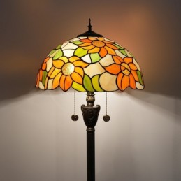 Gulvlampe i Tiffany-Stil...