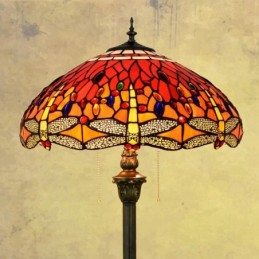 Gulvlampe i Tiffany-Stil...