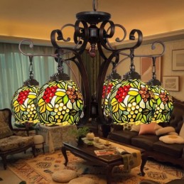 Pendellampe i Tiffany-Stil...
