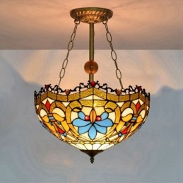 Pendellampe i Tiffany-Stil...