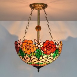 Pendellampe i Tiffany-Stil...