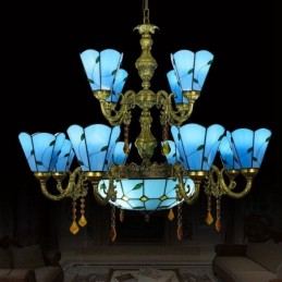 Pendellampe i Tiffany-Stil...