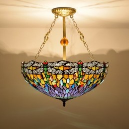 Pendellampe i Tiffany-Stil...