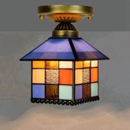Plafondlampe i Tiffany-Stil...