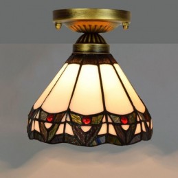 Plafondlampe i Tiffany-Stil...