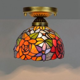 Plafondlampe i Tiffany-Stil...
