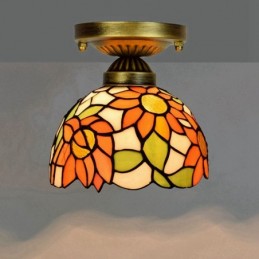 Plafondlampe i Tiffany-Stil...