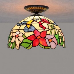 Plafondlampe i Tiffany-Stil...