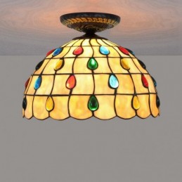 Plafondlampe i Tiffany-Stil...