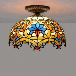 Plafondlampe i Tiffany-Stil...