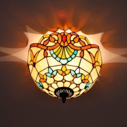 Plafondlampe i Tiffany-Stil...