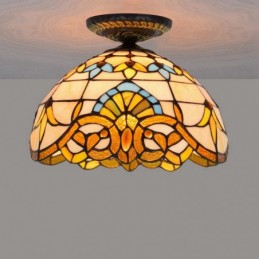 Plafondlampe i Tiffany-Stil...