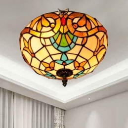 Plafondlampe i Tiffany-Stil...