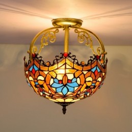 Plafondlampe i Tiffany-Stil...