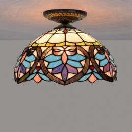 Plafondlampe i Tiffany-Stil...