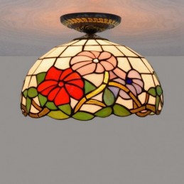Plafondlampe i Tiffany-Stil...