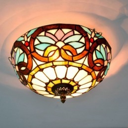 Plafondlampe i Tiffany-Stil...