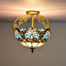 Plafondlampe i Tiffany-Stil...