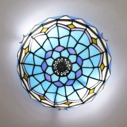 Plafondlampe i Tiffany-Stil...