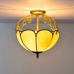 Plafondlampe i Tiffany-Stil...