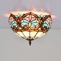 Plafondlampe i Tiffany-Stil...