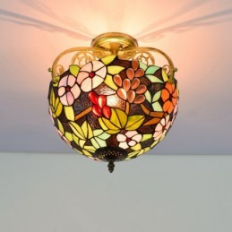Plafondlampe i Tiffany-Stil...