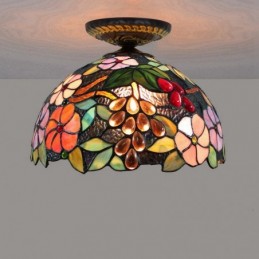 Plafondlampe i Tiffany-Stil...