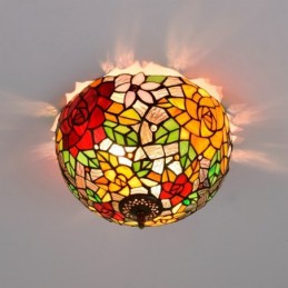 Plafondlampe i Tiffany-Stil...