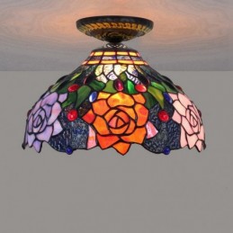 Plafondlampe i Tiffany-Stil...