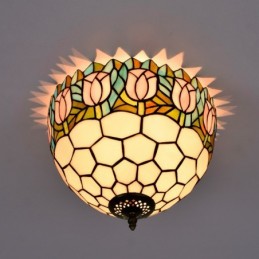 Plafondlampe i Tiffany-Stil...