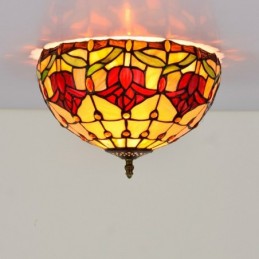 Plafondlampe i Tiffany-Stil...